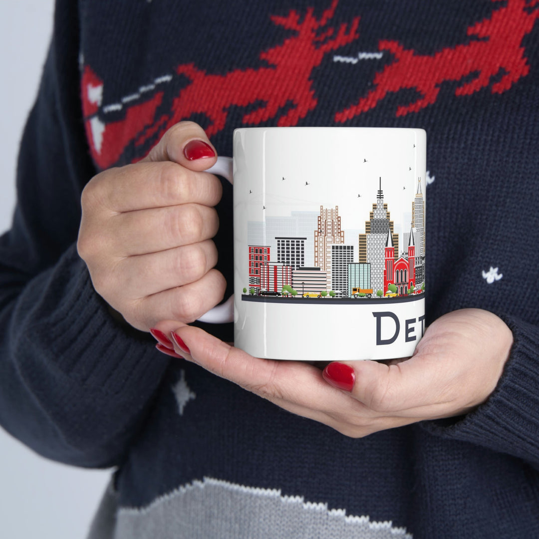 Detroit Michigan Coffee Mug - Ezra's Clothing - Mug