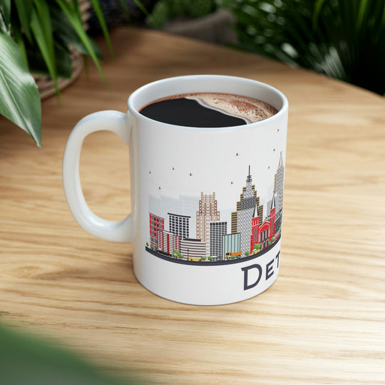 Detroit Michigan Coffee Mug - Ezra's Clothing - Mug
