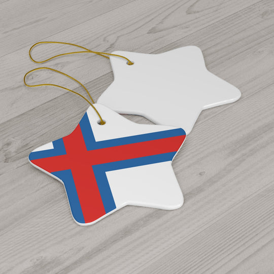 Faroe Islands Ceramic Ornament - Ezra's Clothing - Christmas Ornament