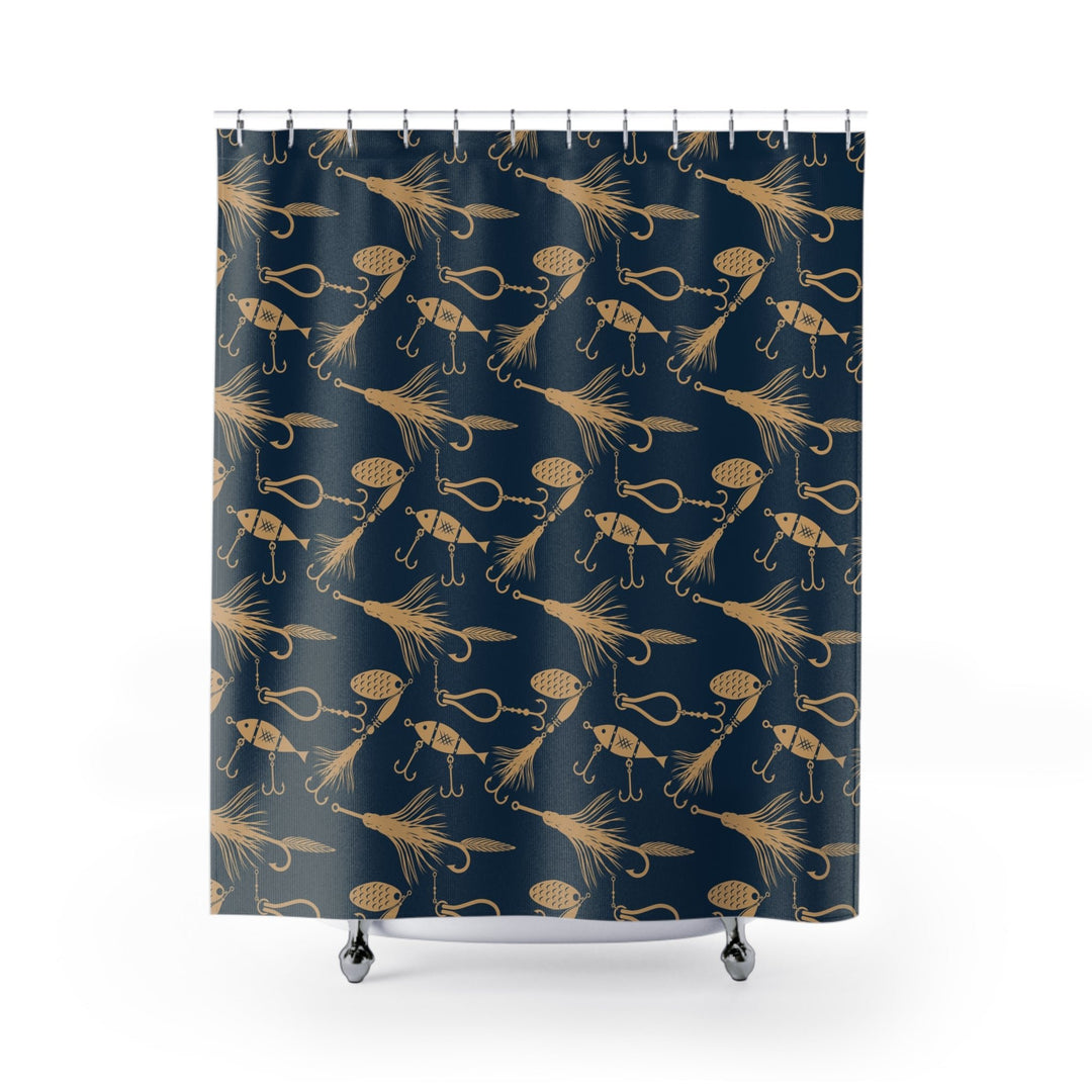 Fishing Lures Pattern Shower Curtain - Ezra's Clothing - Home Decor