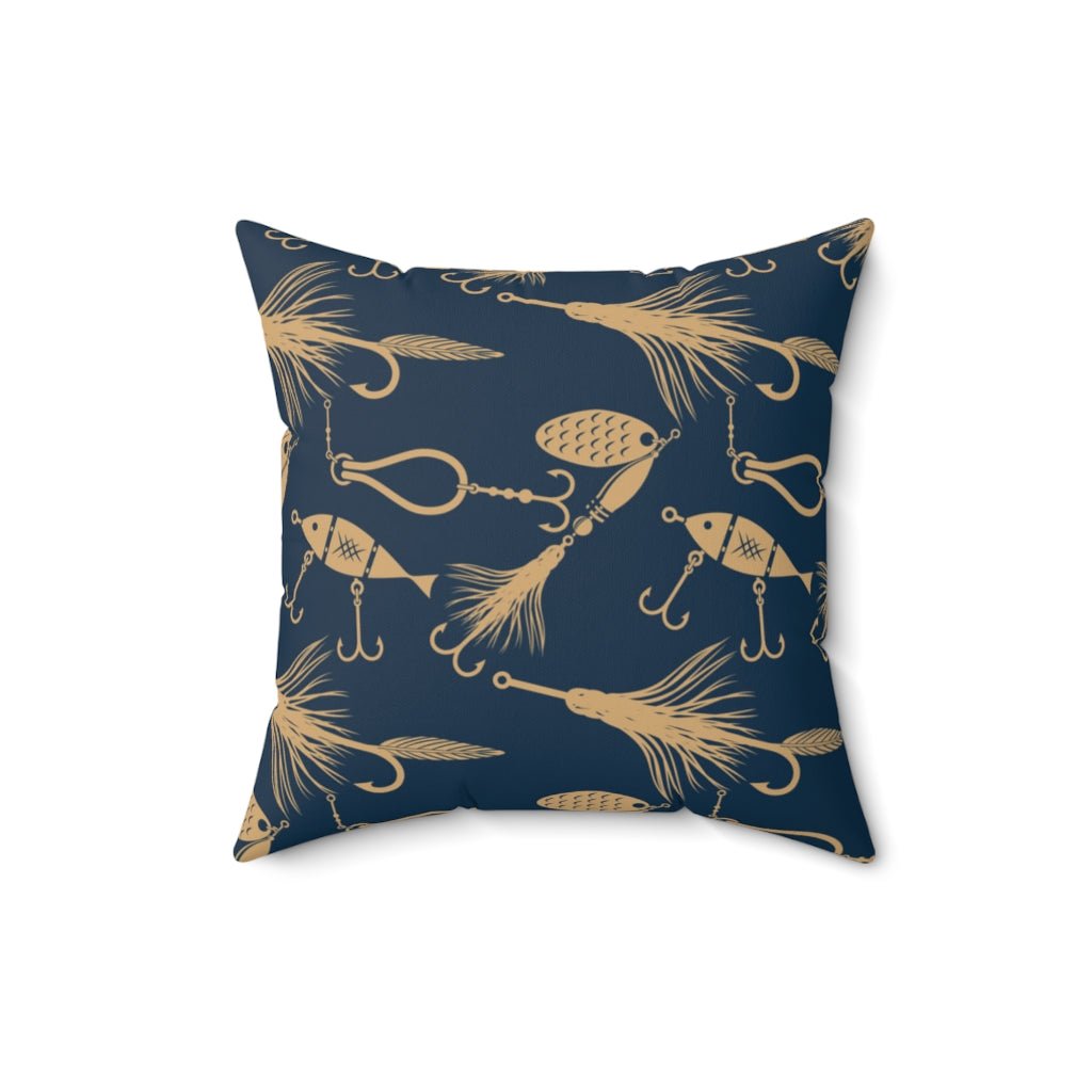 Fishing Lures Pattern Throw Pillow - Ezra's Clothing