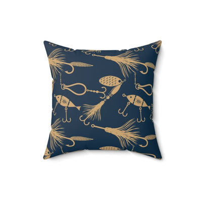 Fishing Lures Pattern Throw Pillow - Ezra's Clothing