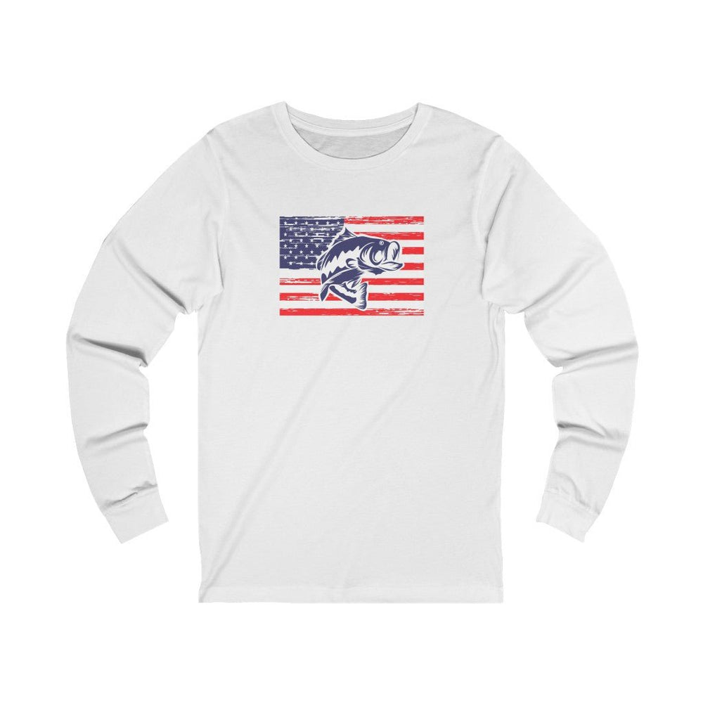 Fishing the USA T-Shirt - Long Sleeve - Ezra's Clothing - Long-sleeve