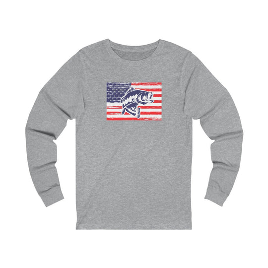 Fishing the USA T-Shirt - Long Sleeve - Ezra's Clothing - Long-sleeve