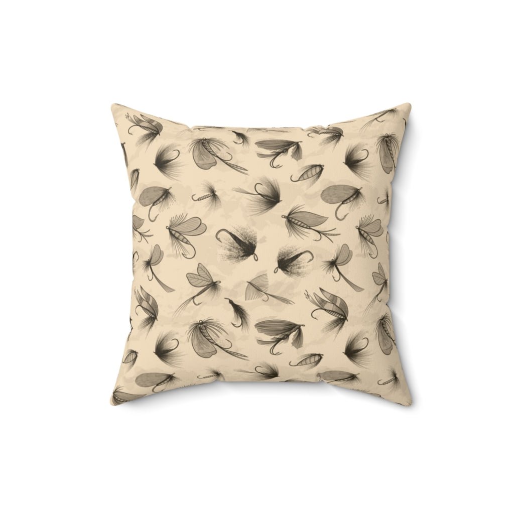 Fly Fishing Pattern Throw Pillow - Ezra's Clothing - Pillows