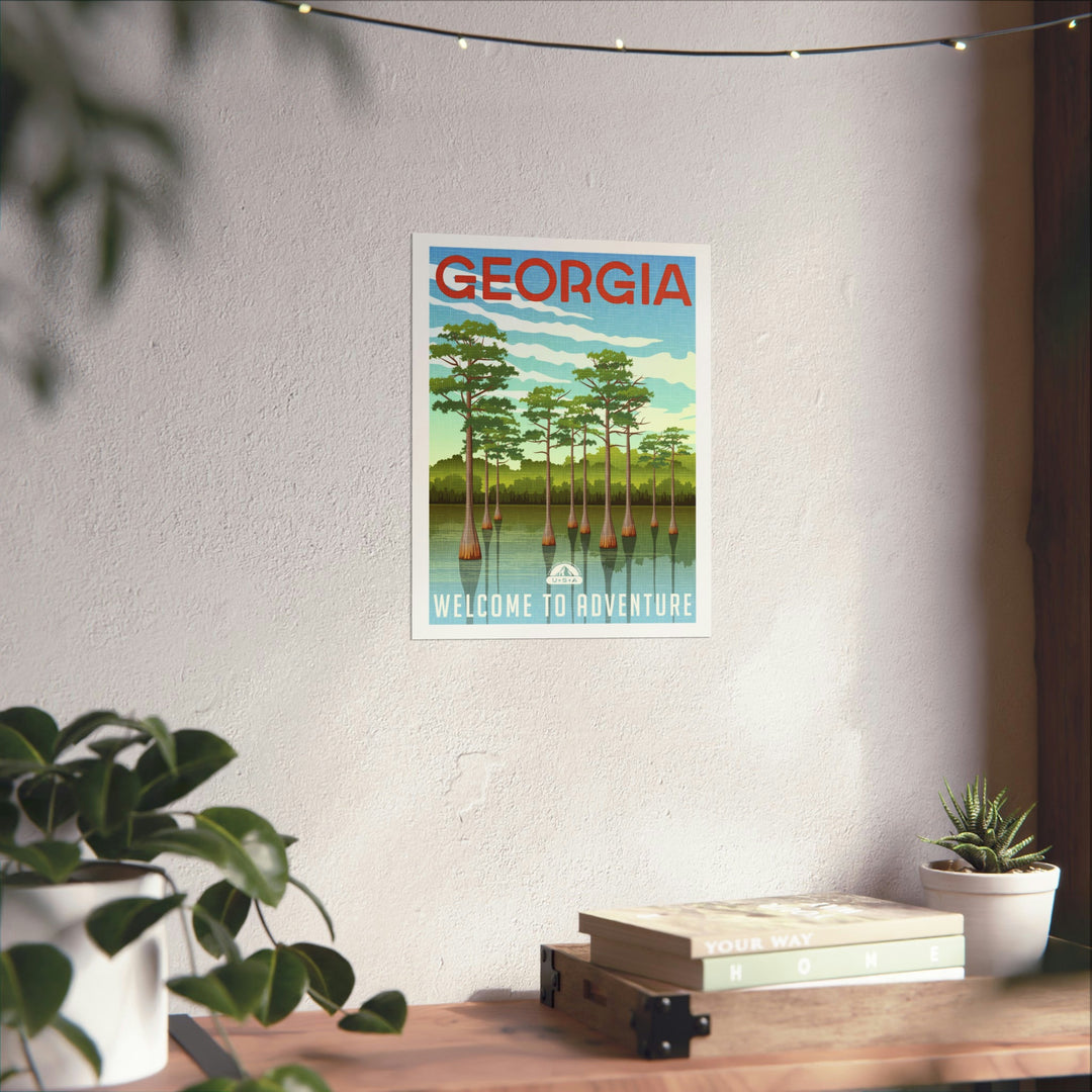 Georgia Travel Poster - Ezra's Clothing - Poster