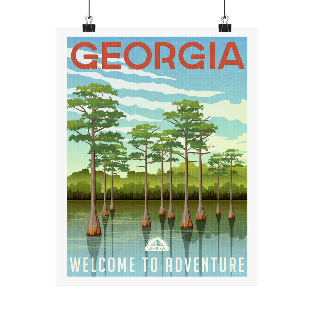 Georgia Travel Poster - Ezra's Clothing - Poster