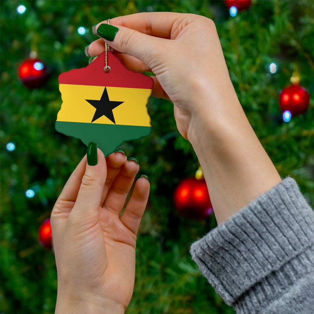 Ghana Ceramic Ornament - Ezra's Clothing - Christmas Ornament