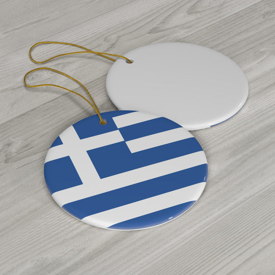 Greece Ceramic Ornament - Ezra's Clothing - Christmas Ornament