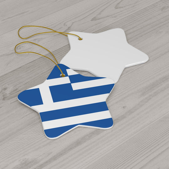 Greece Ceramic Ornament - Ezra's Clothing - Christmas Ornament