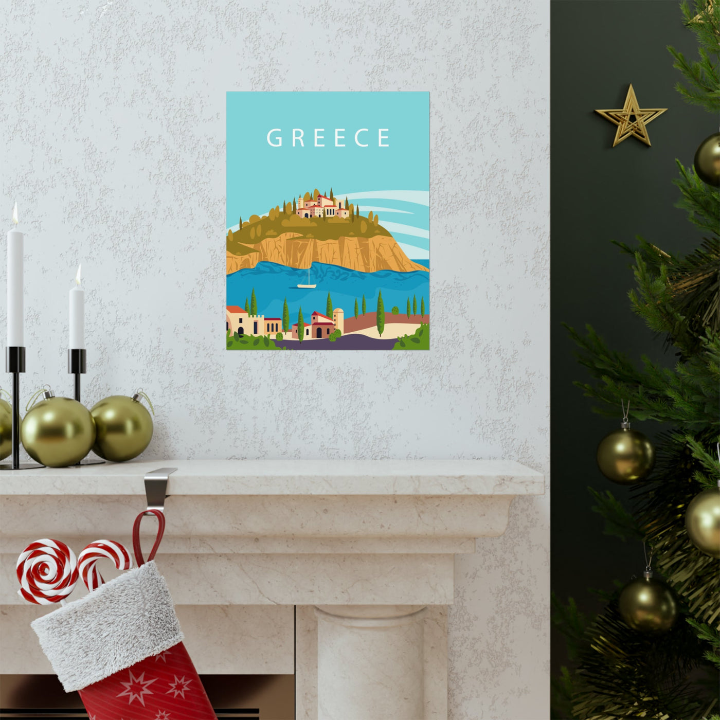 Greece Travel Poster - Ezra's Clothing