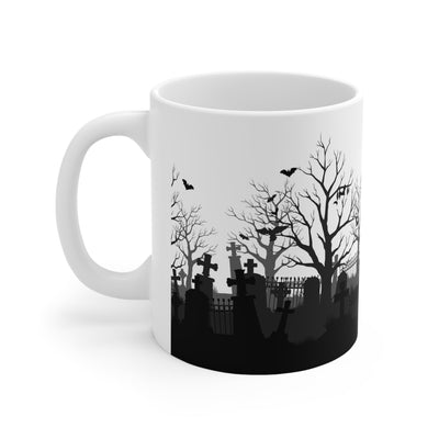 Halloween Silhouette Cemetery Coffee Mug - Ezra's Clothing