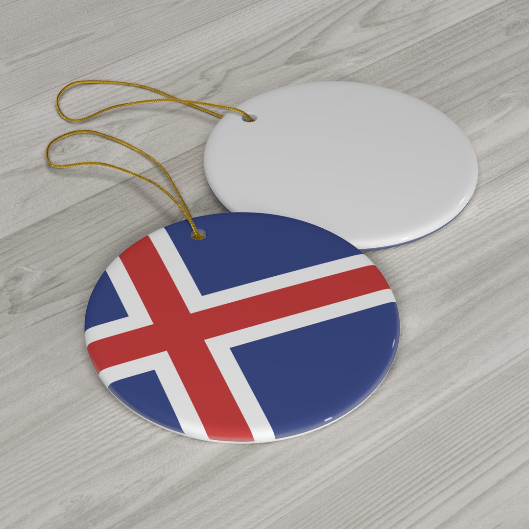 Iceland Ceramic Ornament - Ezra's Clothing - Christmas Ornament