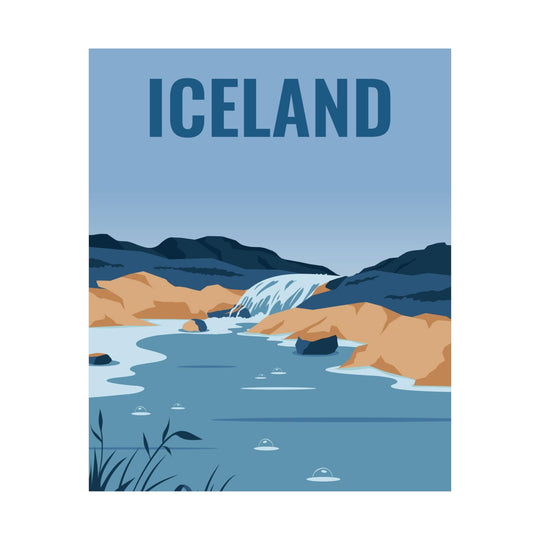 Iceland Travel Poster - Ezra's Clothing - Poster