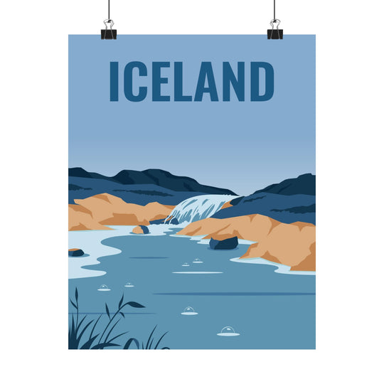 Iceland Travel Poster - Ezra's Clothing - Poster