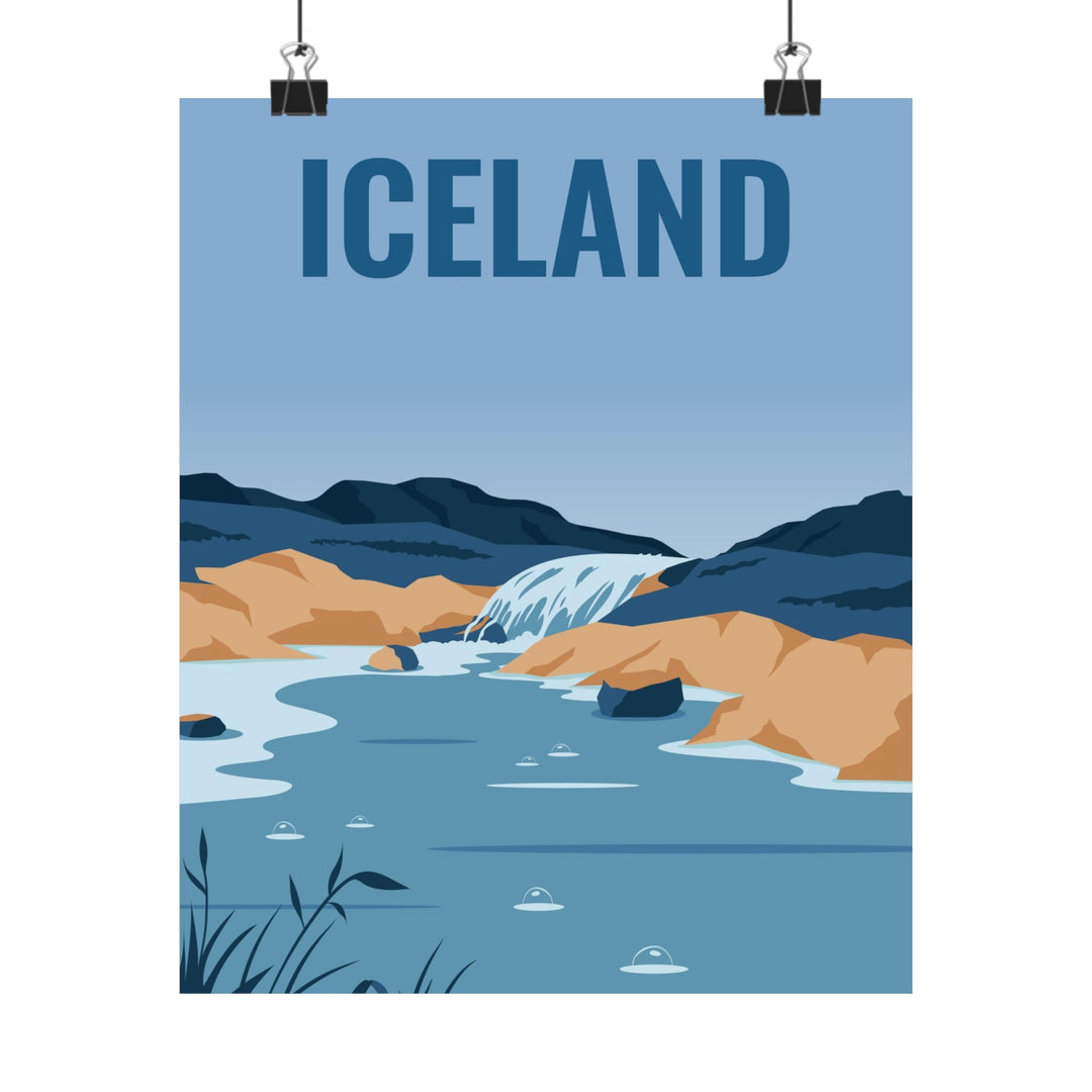 Iceland Travel Poster - Ezra's Clothing - Poster