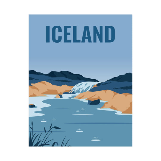 Iceland Travel Poster - Ezra's Clothing - Poster