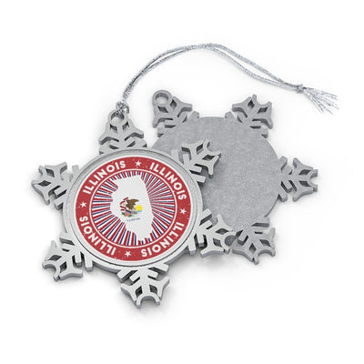 Illinois Snowflake Ornament - Ezra's Clothing