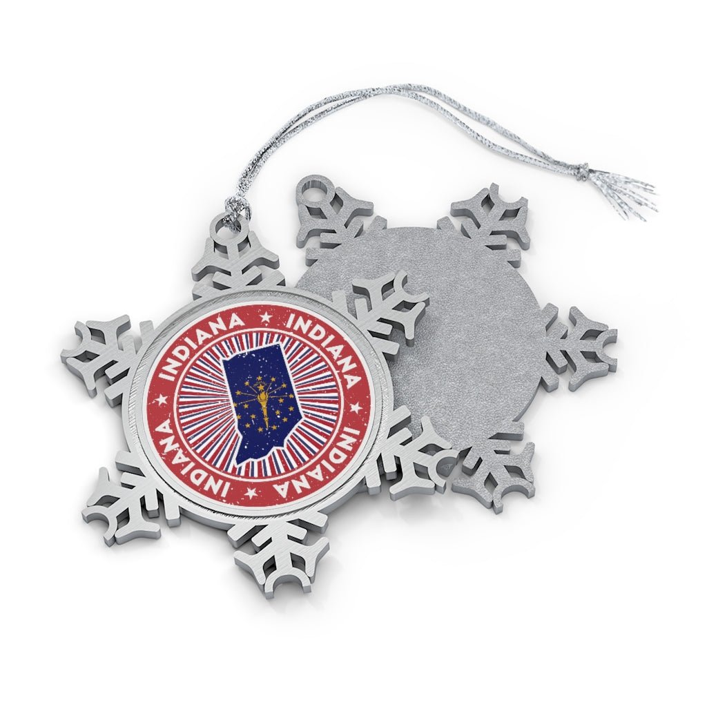 Indiana Snowflake Ornament - Ezra's Clothing - Christmas Ornament