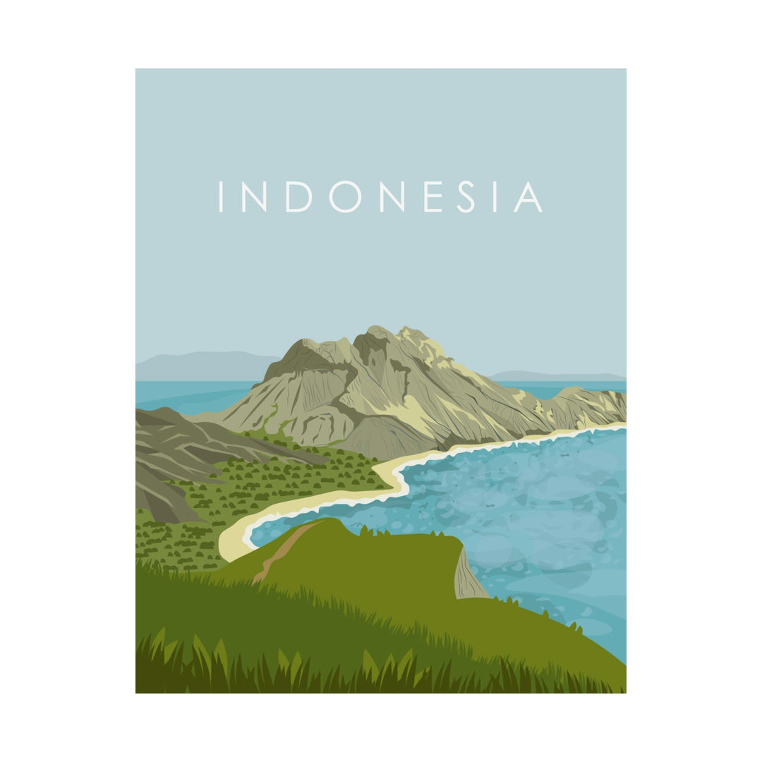 Indonesia Travel Poster - Ezra's Clothing - Poster