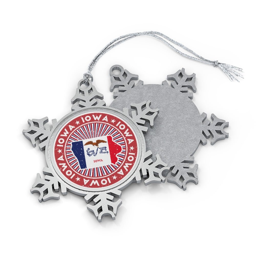 Iowa Snowflake Ornament - Ezra's Clothing - Christmas Ornament