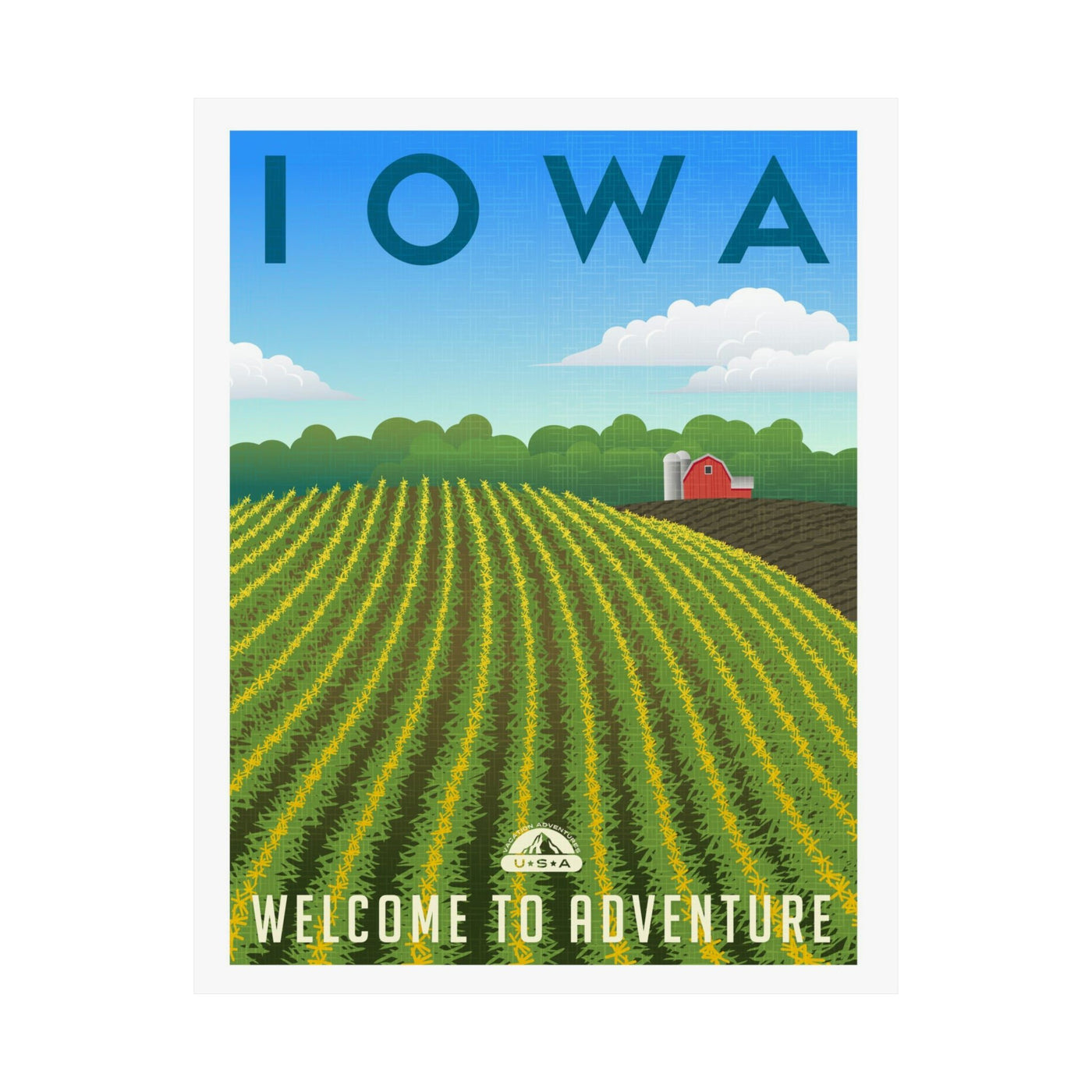 Iowa Travel Poster - Ezra's Clothing