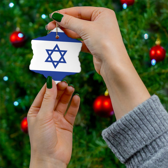 Israel Ceramic Ornament - Ezra's Clothing - Christmas Ornament