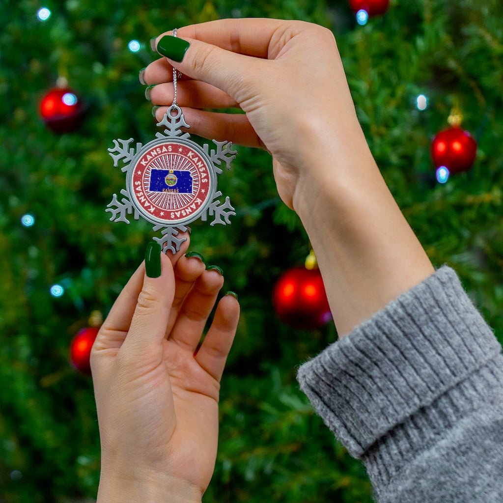 Kansas Snowflake Ornament - Ezra's Clothing - Christmas Ornament
