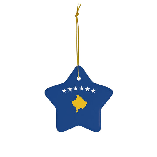 Kosovo Ceramic Ornament - Ezra's Clothing - Christmas Ornament