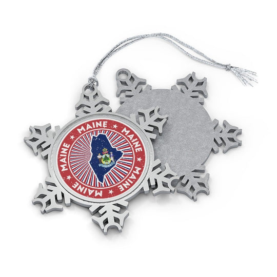 Maine Snowflake Ornament - Ezra's Clothing - Christmas Ornament