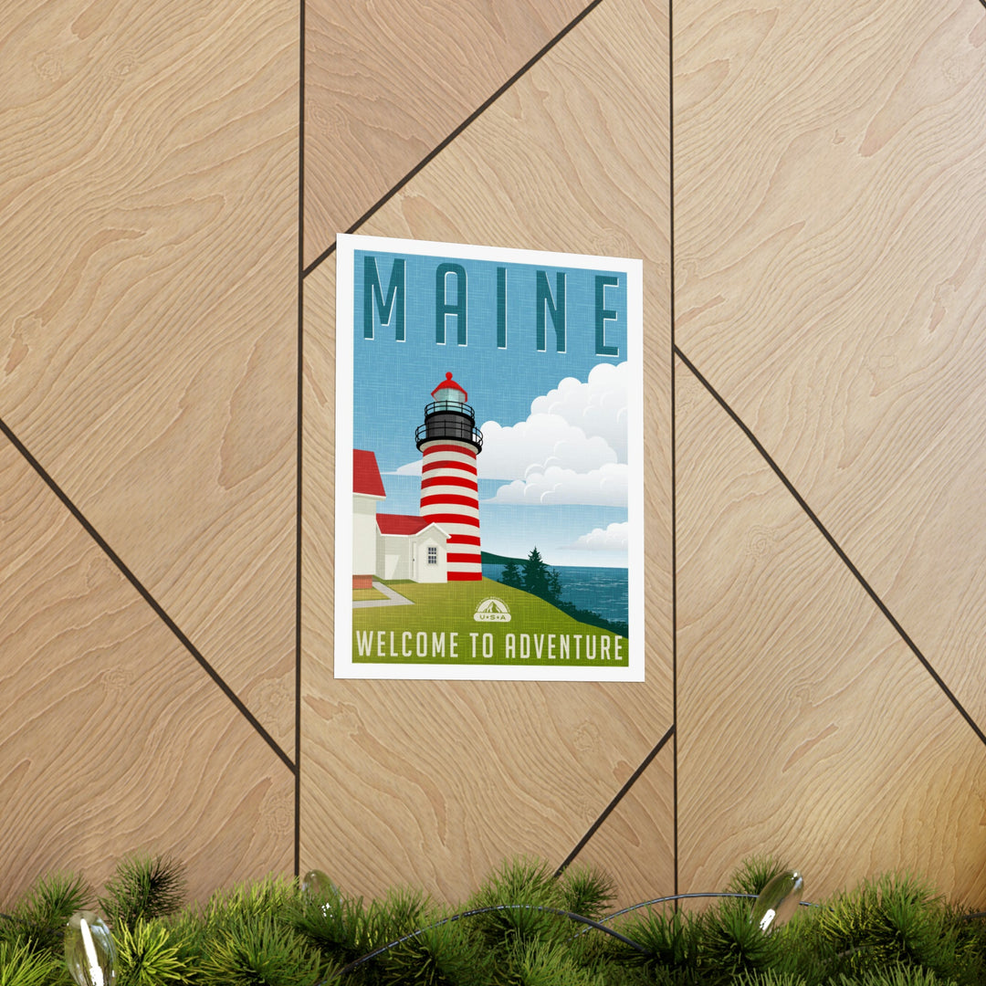Maine Travel Poster - Ezra's Clothing - Poster