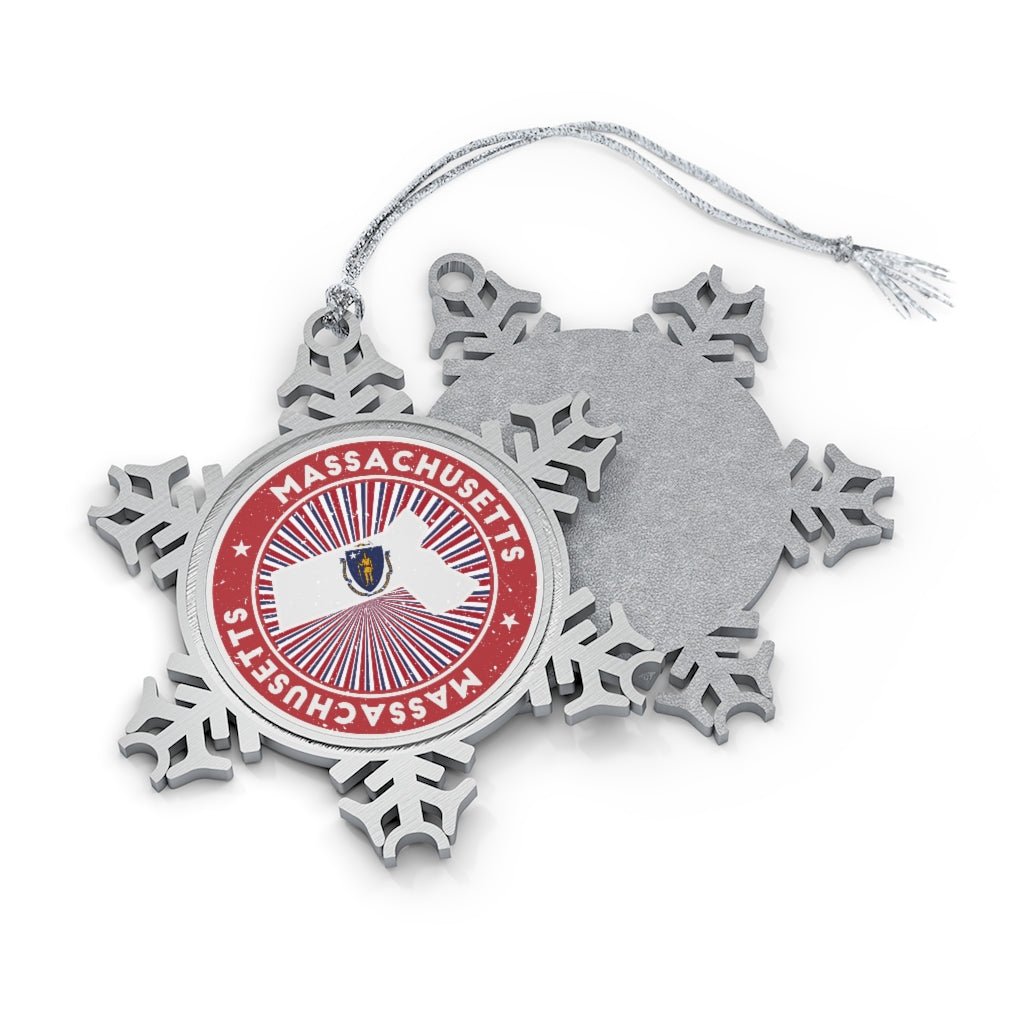 Massachusetts Snowflake Ornament - Ezra's Clothing - Christmas Ornament