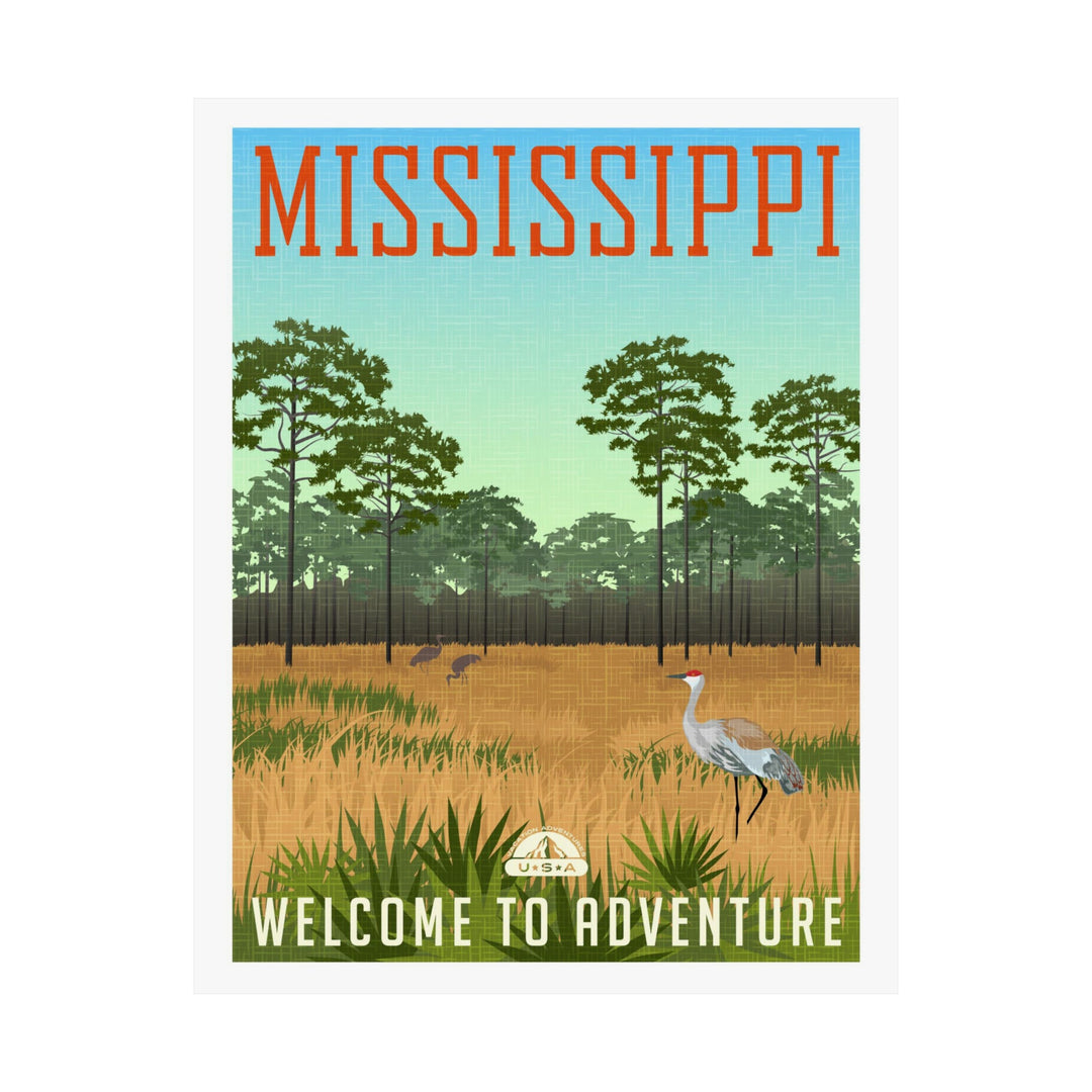 Mississippi Travel Poster - Ezra's Clothing - Poster