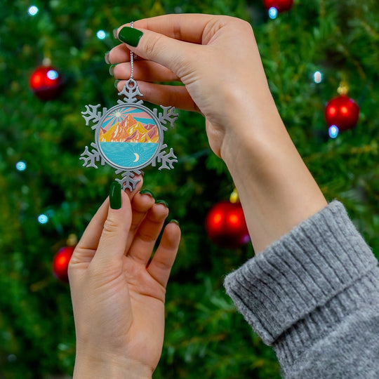 Mountain View Snowflake Ornament - Ezra's Clothing - Christmas Ornament