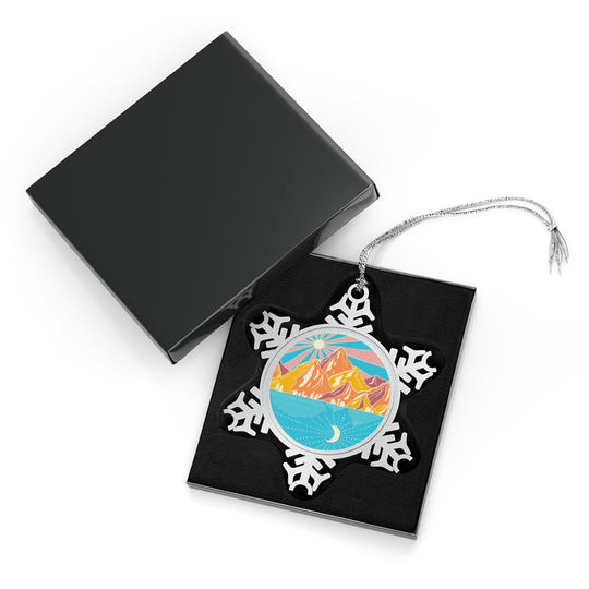 Mountain View Snowflake Ornament - Ezra's Clothing - Christmas Ornament