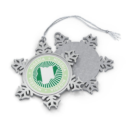 Nigeria Snowflake Ornament - Ezra's Clothing - Christmas Ornament