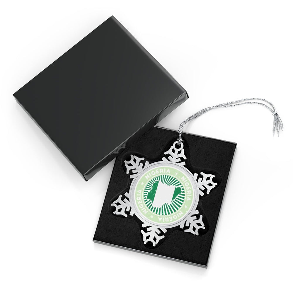 Nigeria Snowflake Ornament - Ezra's Clothing - Christmas Ornament