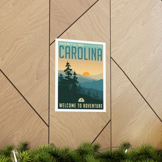 North Carolina Travel Poster - Ezra's Clothing - Poster