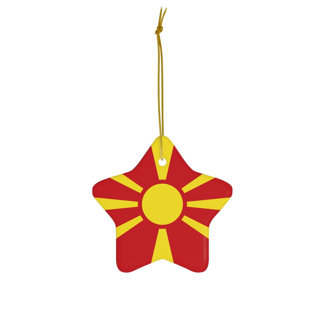 North Macedonia Ceramic Ornament - Ezra's Clothing - Christmas Ornament