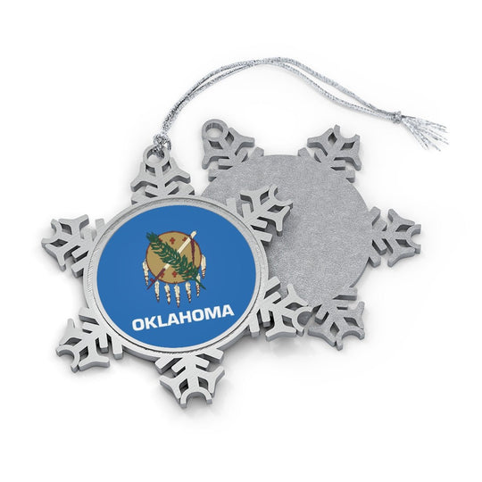Oklahoma Snowflake Ornament - Ezra's Clothing - Christmas Ornament