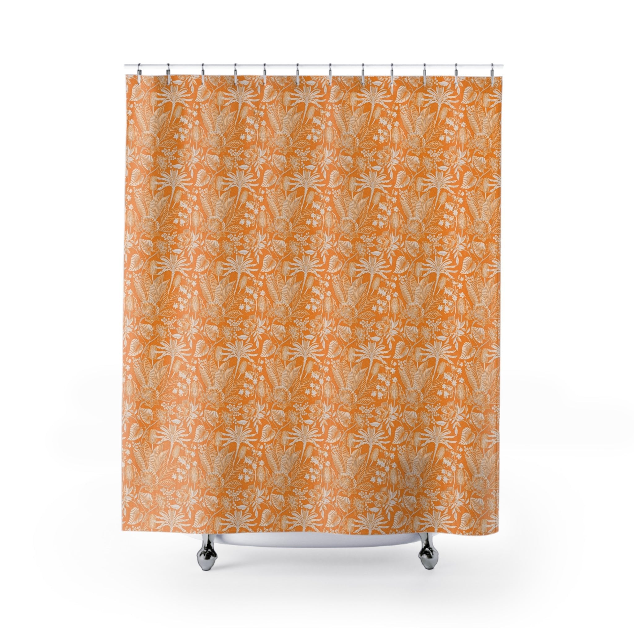Orange Tropics Shower Curtain - Ezra's Clothing - Home Decor