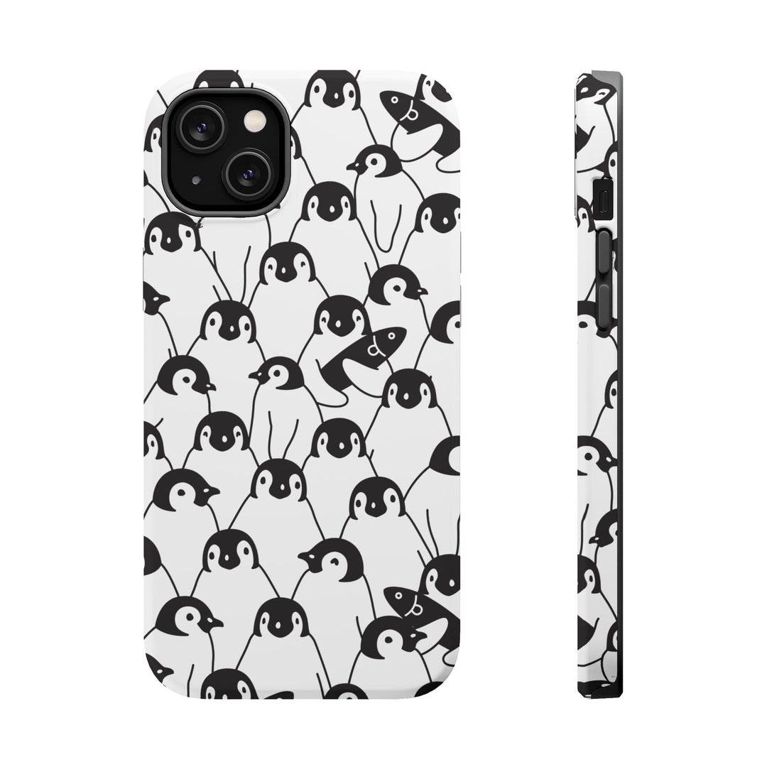 Penguin Pattern Case - Magnetic Back - Ezra's Clothing - Magnetic Case