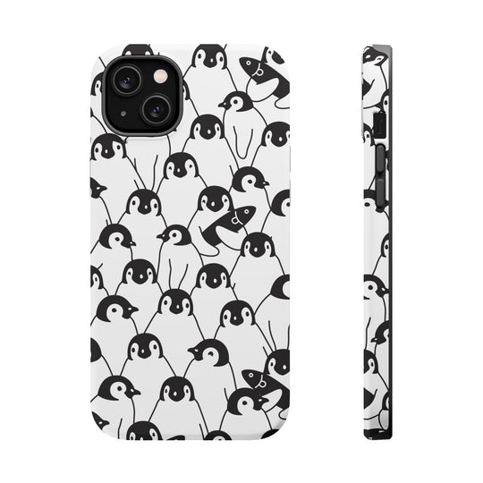 Penguin Pattern Case - Magnetic Back - Ezra's Clothing - Magnetic Case