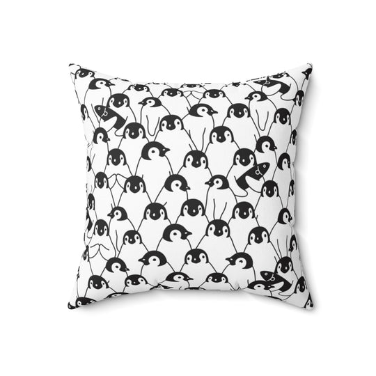Penguin Pattern Throw Pillow - Ezra's Clothing - Pillows