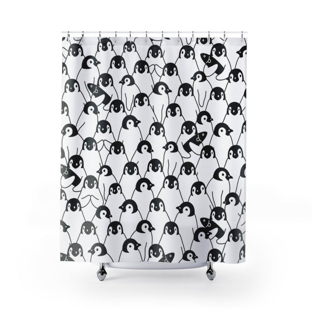 Penguin Shower Curtain - Ezra's Clothing - Shower Curtains