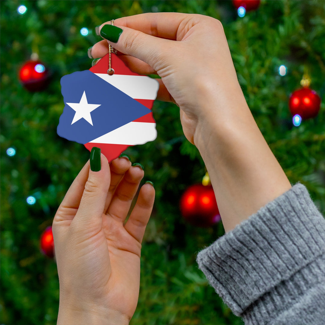 Puerto Rico Ceramic Ornament - Ezra's Clothing - Christmas Ornament