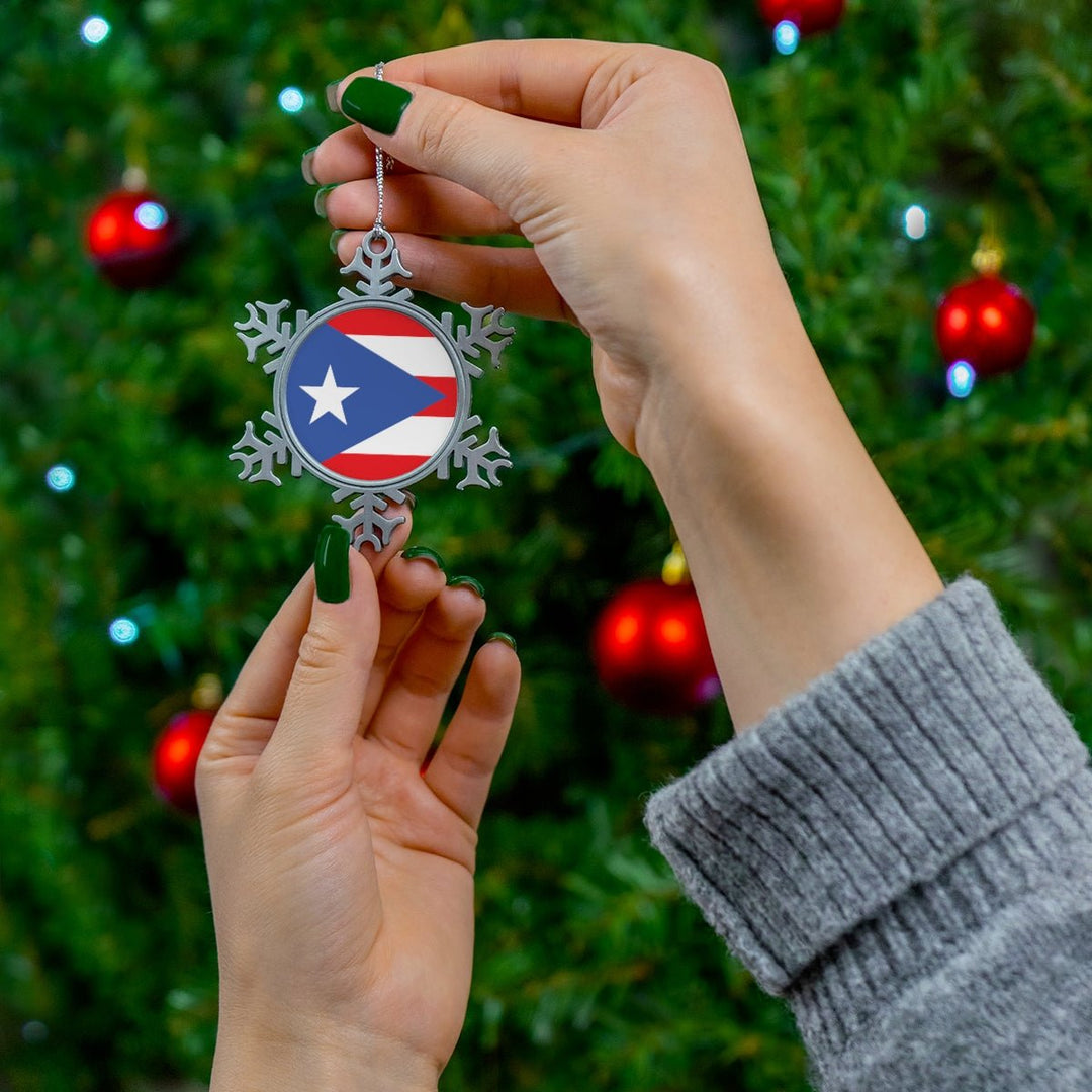 Puerto Rico Snowflake Ornament - Ezra's Clothing - Christmas Ornament