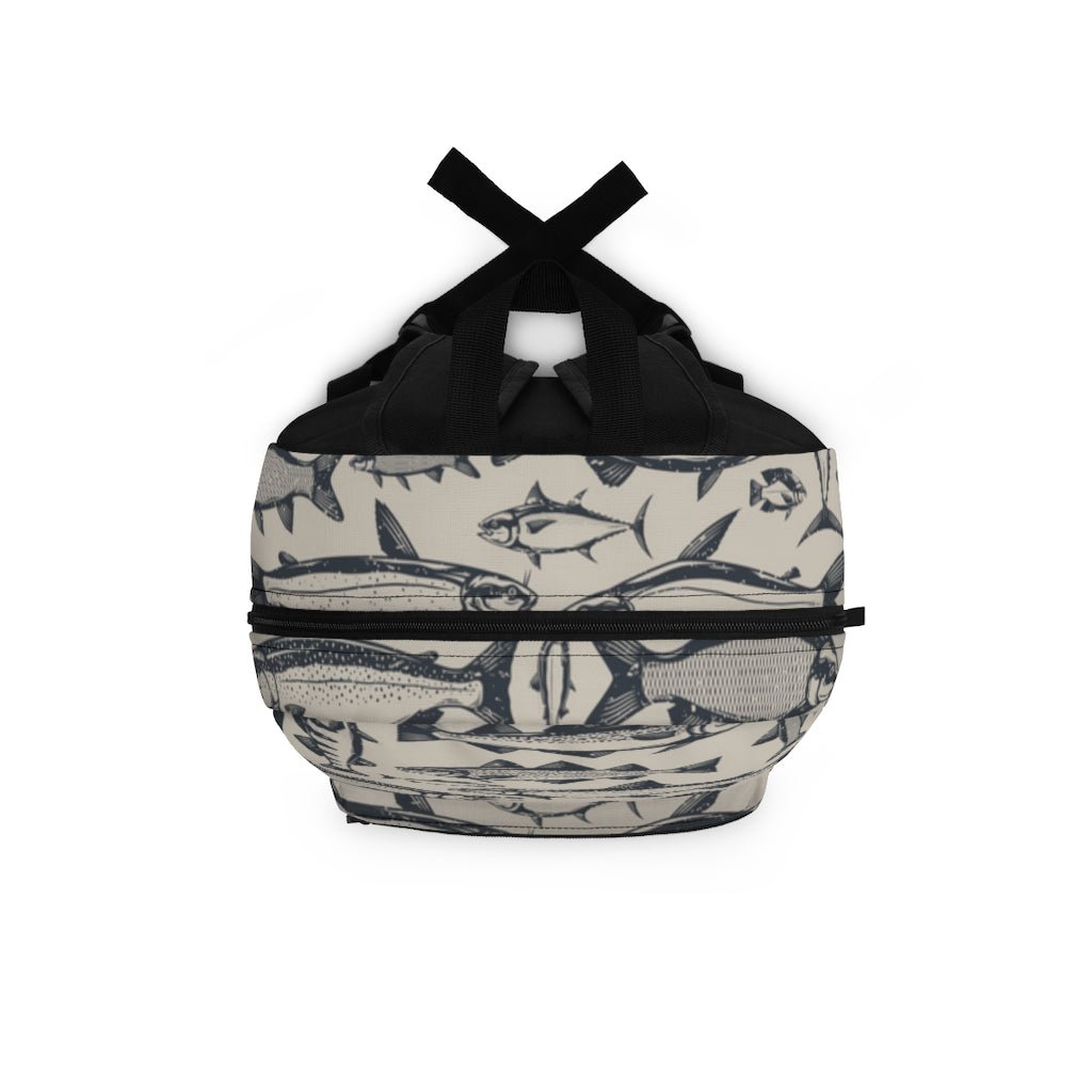 Retro Fish Pattern Backpack - Ezra's Clothing - Bags