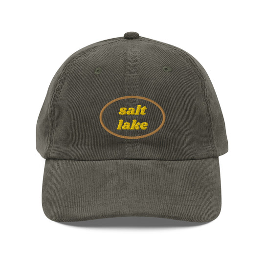 Salt Lake Vintage Corduroy Cap - Ezra's Clothing - Hats