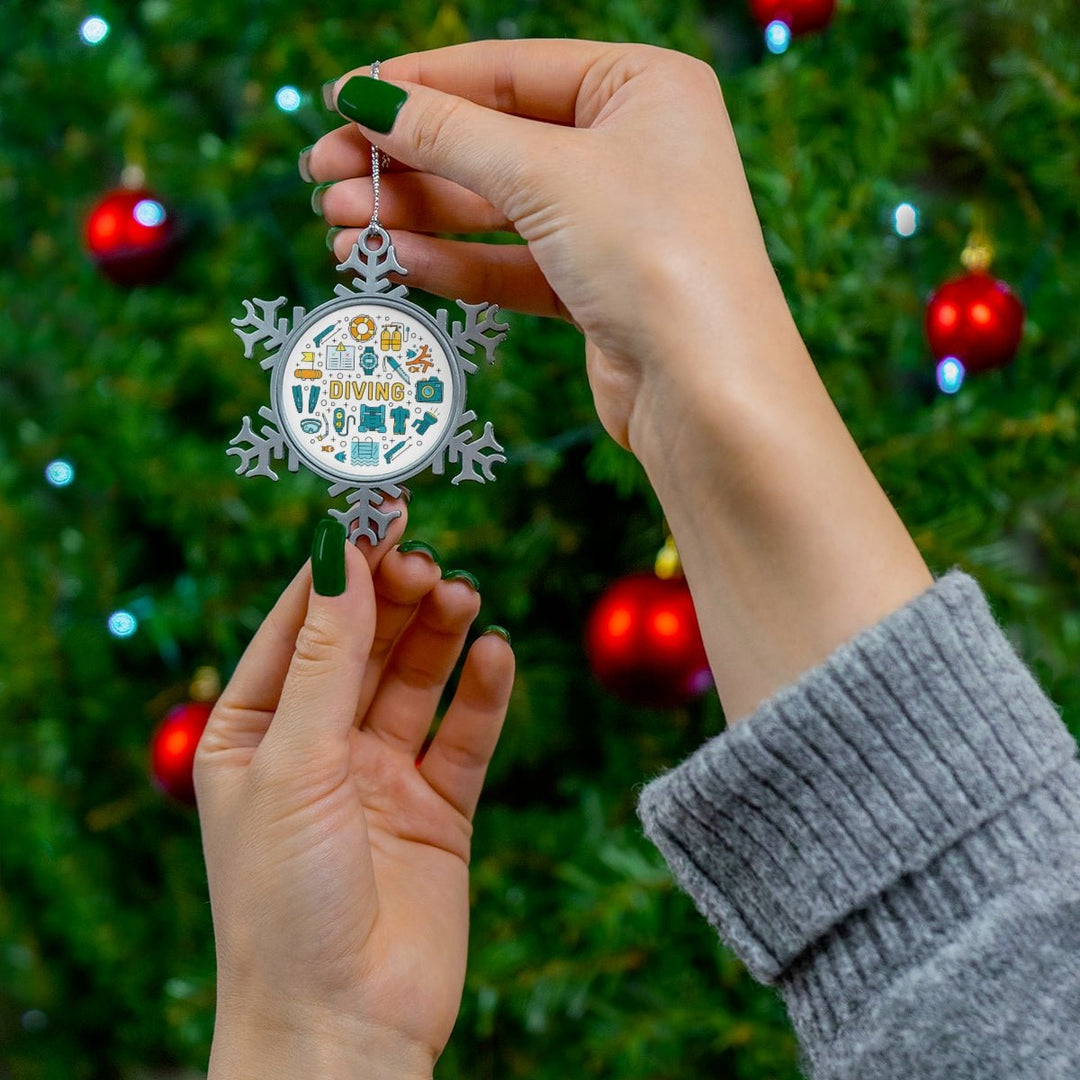 Scuba Diving Snowflake Ornament - Ezra's Clothing - Christmas Ornament
